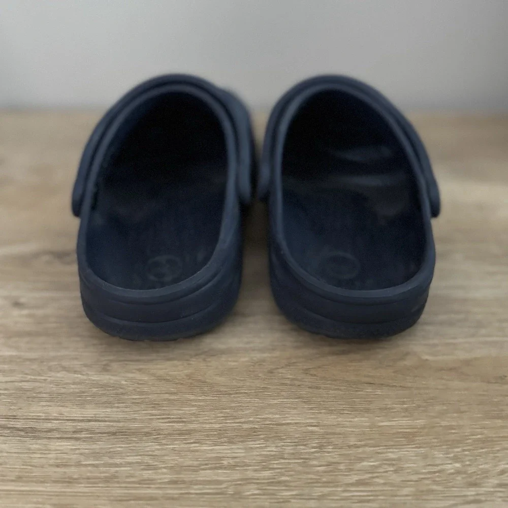Disney Crocs Mickey Mouse Ears Navy Blue Clogs Comfort Travel 9 Womens‎ 7 Mens